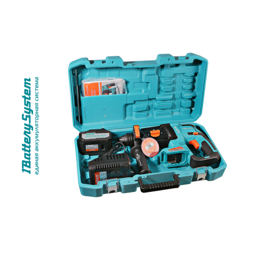 Перфоратор аккум б/щ Sturm!, 18В, 1BatterySystem, 3.2Дж, 3+1реж, 1x4.0Ач ,ЗУ, кейс CRH1832BLC