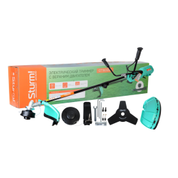 Sturm Электротриммер 1600 Вт, мет. вал, велосип. Рукоятка, верх. двиг, нож/леска GT1600BS