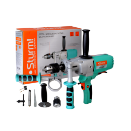 Sturm Дрель низкооборотистая шкантовочная 1650Вт, 500об/мин, патрон 16мм, мет редукт ID20165M