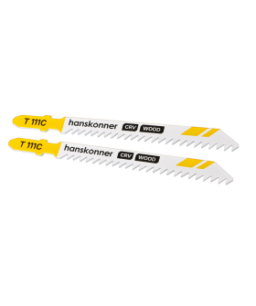 Hanskonner Пилки для лобзика по дереву 2шт, T111C (мяг,тверд 5-50мм) H02-111C