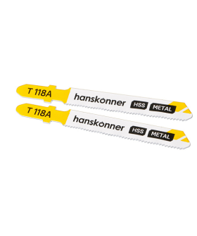 Hanskonner Пилки для лобзика по мет. 2шт тонк.прям.рез (лист 1-3мм,проф.10-30мм) H02-118A