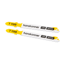 Hanskonner Пилки для лобзика по дереву 2шт, T119B (дерево, фанера 3-20мм) H02-119B