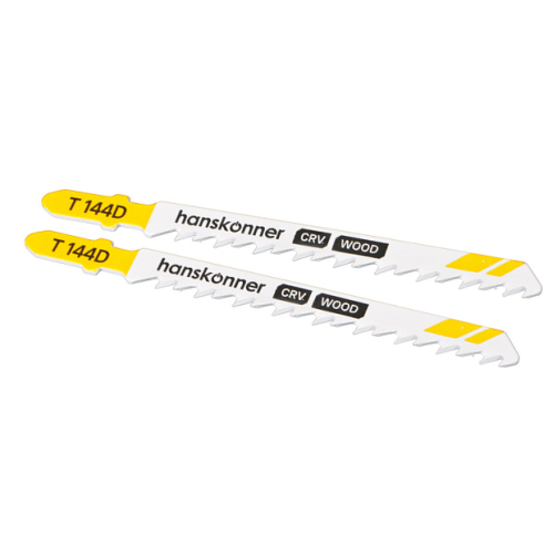 Пилки для лобзика по дереву 2шт, T144D (дер 5-50мм,фанер.3-30мм) Hanskonner H02-144D