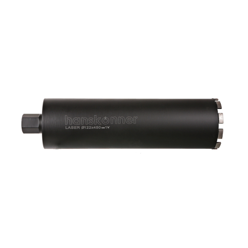 Коронка алмазная LASER по железобетону 122 мм, 1 1/4" , L=450мм, Hanskonner H1055-11-122