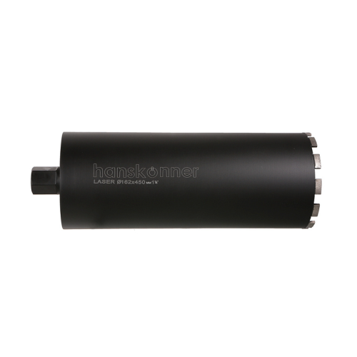 Коронка алмазная LASER по железобетону 162 мм, 1 1/4" , L=450мм, Hanskonner H1055-11-162
