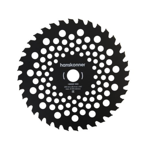 Фреза для бензотрим., Standard 230мм x 25,4x36, с тверд. Напайк., Hanskonner H8952D-1000