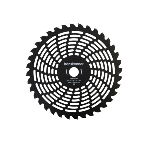 Фреза для бензотрим., Ultra Light 255мм x 25,4x36, с тверд. Напайк., Hanskonner H8952D-1003
