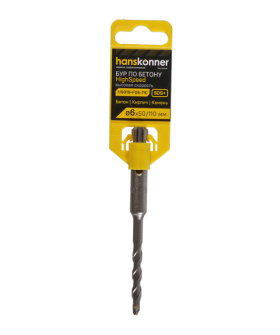 Hanskonner Бур SDS+ 06х110 HIGH SPEED плоский резец U спираль H9019-F06-110