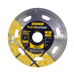 Hanskonner Алмазный диск 125x22,23x1,2 мм Segment tilepro H9021-125-22St