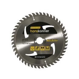 Hanskonner Пильный диск по дереву THIN KERF 165x20 мм, 48 зубьев, H9022-165-20-48T