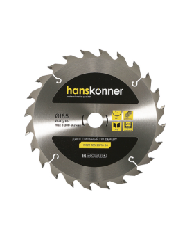 Hanskonner Пильный диск по дереву 185x20/16мм, 24 зубьев, H9022-185-20/16-24
