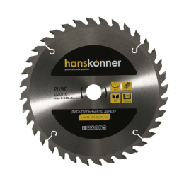 Hanskonner Пильный диск по дереву 190x20/16мм, 36 зубьев, H9022-190-20/16-36