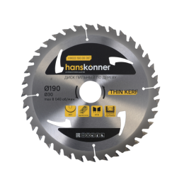 Hanskonner Пильный диск по дереву THIN KERF 190x30 мм, 36 зубьев, H9022-190-30-36T