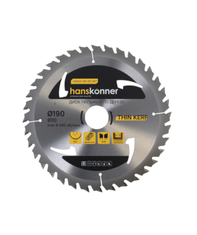 Hanskonner Пильный диск по дереву THIN KERF 190x30 мм, 36 зубьев, H9022-190-30-36T