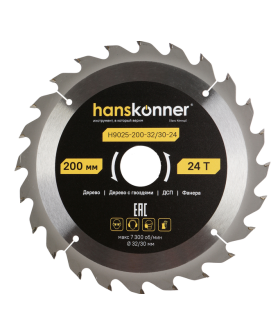 Hanskonner Пильный диск по дереву ArmorPiercing 200x32/30мм, 24 зуба, H9025-200-32/30-24