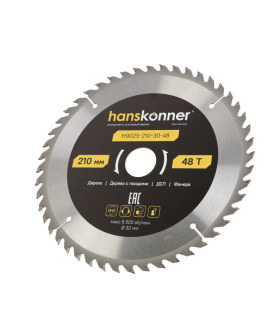 Hanskonner Пильный диск по дереву ArmorPiercing 210x30мм, 48 зубьев, H9025-210-30-48