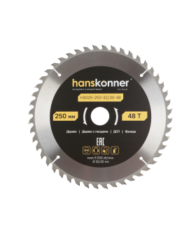 Hanskonner Пильный диск по дереву ArmorPiercing 250x32/30мм, 48 зубьев, H9025-250-32/30-48