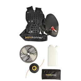 Hanskonner Бензотриммер 4-тактный 31 см3, 1,1 л.с, диск 80 зуб/леска/ранц.рем/эрг.рук HBT4-31