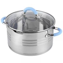 Mallony Кастрюля 5,8 л, MELODIA, из нержавеющей стали, с крышкой-дуршлагом и 2-мя носиками для слива 109010-SK