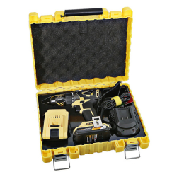 Hanskonner Дрель аккум. б/щ 18В, 2 акк. 2,4Ач, 65 Нм, патрон 13мм, кейс, Unibattery HCD1865BL