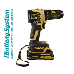 Hanskonner Дрель акк б/щ уд PLATINUM, 18В, 1BatterySystem, 65Нм, 2х2Ач,13мм,кейс HS HCD2065BLIC