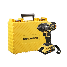 Hanskonner Гайковерт ударн б/щ 18В, Unibattery,350Нм,1/2",3скор,2x2.4Ач,кейс HCD18350S
