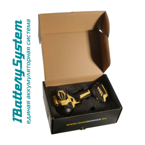 Гайковерт удар б/щ Hanskonner PLATINUM, 18В, 1BatterySystem, 600Нм,1/2",без АКБ и ЗУ HCD20600BL