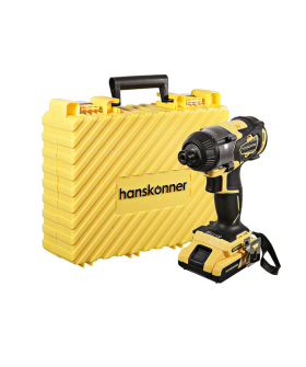 Hanskonner Винтоверт ударн акк б/щ 18В, Unibattery,280Нм,1/4", 3скор,2x2.4Ач,кейс HCD18280H