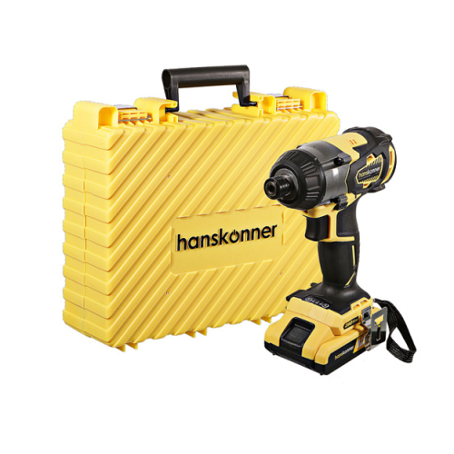 Винтоверт ударн акк б/щ Hanskonner, 18В, Unibattery,280Нм,1/4", 3скор,2x2.4Ач,кейс HCD18280H