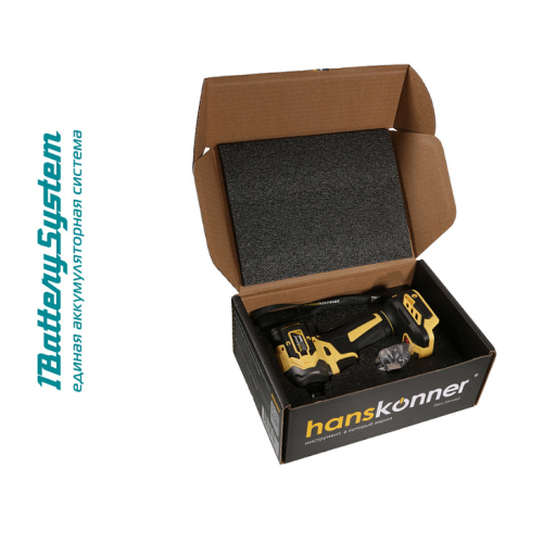 Винтоверт удар б/щ Hanskonner PLATINUM, 18В, 1BatterySystem, 280Нм,1/4",без АКБ и ЗУ HCD20280BL