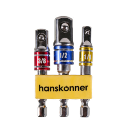 Hanskonner Набор адаптеров для торцевых головок 1/4", 3/8", 1/2" HK1041-04-S3AD