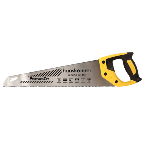 Ножовка по дереву, 450мм, 11-12 TPI, SK5, 3D зуб, чистый рез, Hanskonner HK1060-01-4511