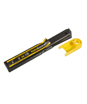 Hanskonner Лезвия 18мм,7шт,оксид.SK2 сталь,1.0мм толщ.,8 сегм.,ULTRA лаз.заточка, HK1076-S3-18 Hanskonner Лезвия 18мм,7шт,оксид.SK2 сталь,1.0мм толщ.,8 сегм.,ULTRA лаз.заточка, HK1076-S3-18