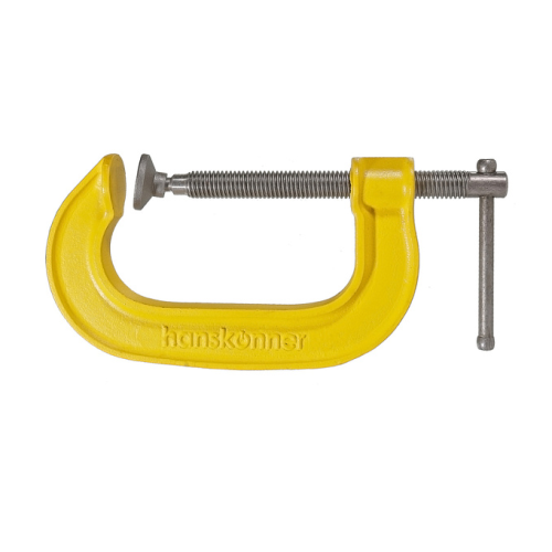 Струбцина G-образная, 100 мм / 4'', чугун, оксидированный винт, hanskonner HK1078-01-100