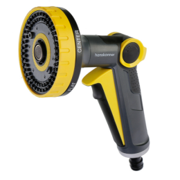 Hanskonner Пистолет д/полива 6 ФУНКЦИЙ + фитинг аквастоп, метал,  HK3015-25-6AS