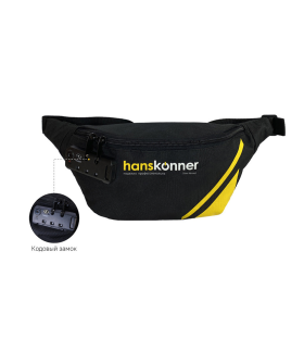 Hanskonner Сумка поясная, 2 отделения, 360мм x 150мм x 70мм, кодовый замок, pat., HKWB0001 Hanskonner Сумка поясная, 2 отделения, 360мм x 150мм x 70мм, кодовый замок, pat., HKWB0001