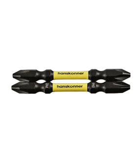 Hanskonner Биты PH2x65мм, ImpactPower, двусторон., торсионные, 2шт, HPH2-65DT