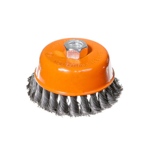 Корщетка-насадка для УШМ Sturm! тип "чашка" М14, D100мм, витая стальная пров. 5240203