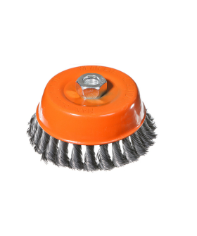 Sturm Корщетка-насадка для УШМ тип "чашка" М14, D125мм, витая стальная пров. 5240204