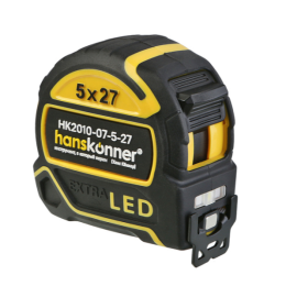 Hanskonner Рулетка 5x27, противоударный обрезин.корпус, LED фонарь, HK2010-07-5-27