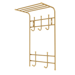 НИКА Вешалка настенная с полкой 2-х ярусная  ВПТ5/З золото