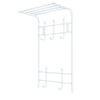 Вешалка настенная с полкой 2-х ярусная  ВПТ5/МБ матовый белый