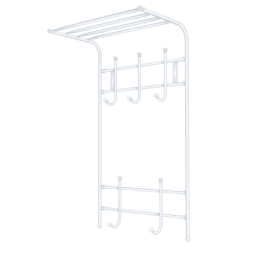 НИКА Вешалка настенная с полкой 2-х ярусная  ВПТ5/МБ матовый белый