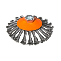 Sturm Корщетка-насадка для УШМ тип "колесо" с наклоном, М14, D125мм,витая.сталн.пров. 5240402