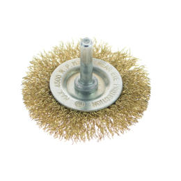 Sturm Корщетка-насадка для дрели,радиальная мягк.63мм, хвост 6мм, латун.волн.проволока, 5240602