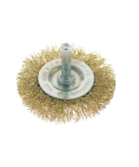 Sturm Корщетка-насадка для дрели,радиальная мягк.63мм, хвост 6мм, латун.волн.проволока, 5240602