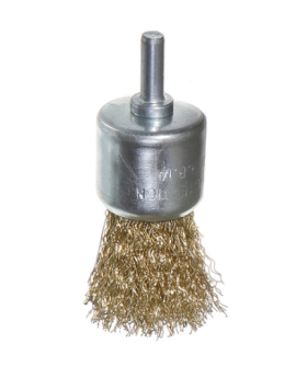 Sturm Корщетка-насадка для дрели Кистеобразная мягкая, 30 мм, хвост 6 мм, латун.волн. 5240803