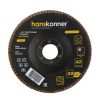 Круг зачистной лепестковый ЦИРКОНИЕВЫЙ 125х22, зерно 100, Hanskonner H9010-01-125x22-100Z