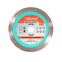 Sturm Алмазный диск, сухая резка, сплошной 76x10x1 мм, для CAG1276C 9020-04-76x10-C