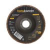 Круг зачистной лепестковый ЦИРКОНИЕВЫЙ, конический 125х22, зерно 80, Hanskonner H9010-01-125x22-80ZTC